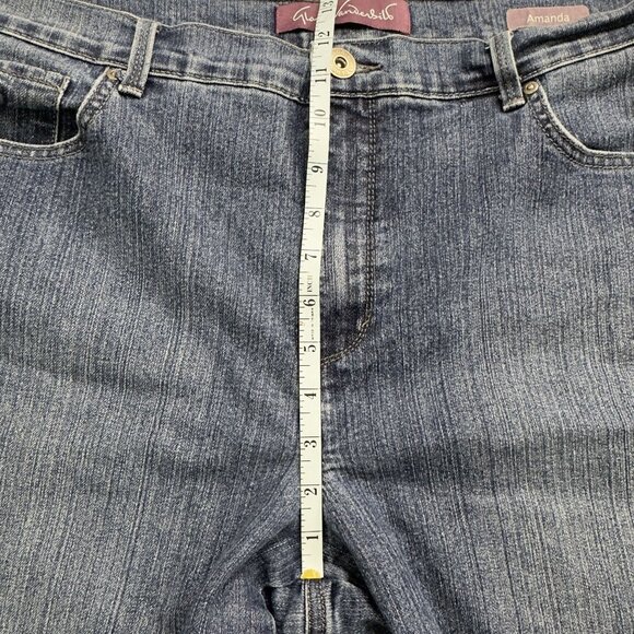 Gloria Vanderbilt Womens Amanda Jeans Size 18 Short Straight Leg Denim Blue - Picture 11 of 15